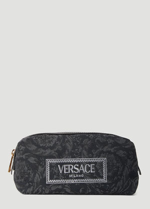 Versace Barocco Athena Jacquard Vanity Pouch White ver0258021
