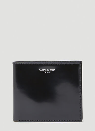 Saint Laurent Patent Bi-Fold Wallet Black sla0154037