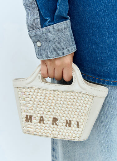 Marni Tropicalia Micro Tote Bag White mni0257028