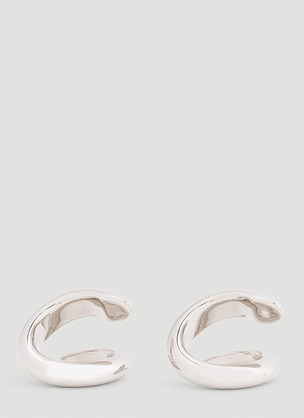 Mugler Thorn intertwined hoop earrings - Silver