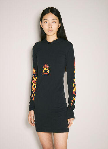 Balenciaga Burning Unity Hooded Dress Black bal0257023