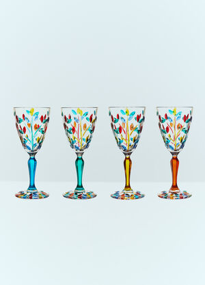 Ichendorf Milano Set Of Four Floral Floral Glasses Clear wps0691236
