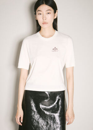 Balenciaga Crop Logo Print T-Shirt Black bal0257026
