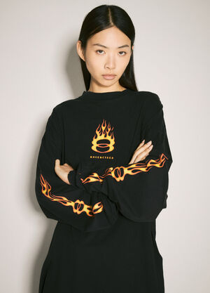 Balenciaga Burning Unity T-Shirt Black bal0257026