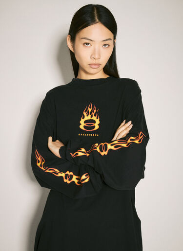 Balenciaga Burning Unity T-Shirt Black bal0257026