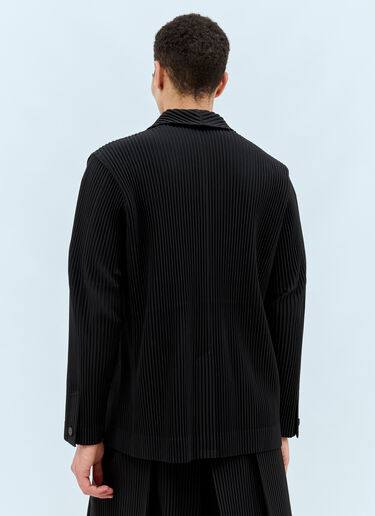 Homme Plissé Issey Miyake Single-Breasted Pleated Blazer Black hmp0158010