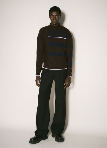 Lanvin Stripe Sweater Brown lnv0157002