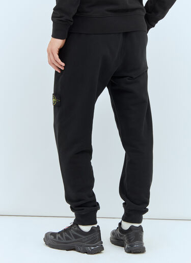 Stone Island Logo Patch Track Pants Black sto0158051