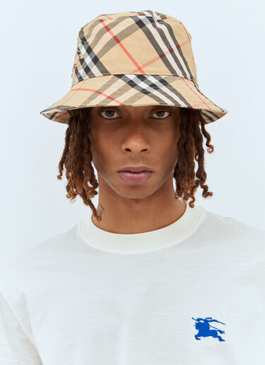 Burberry Check Bucket Hat Beige bur0357001