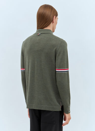 Thom Browne Button-Down Collar Cardigan Green thb0157005