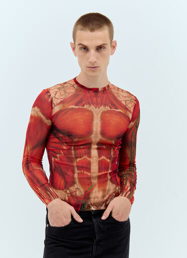 Jean Paul Gaultier Ecorche Mesh Top Red jpg0157001