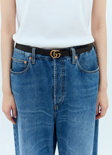 Gucci GG Marmont Thin Belt Black guc0237028