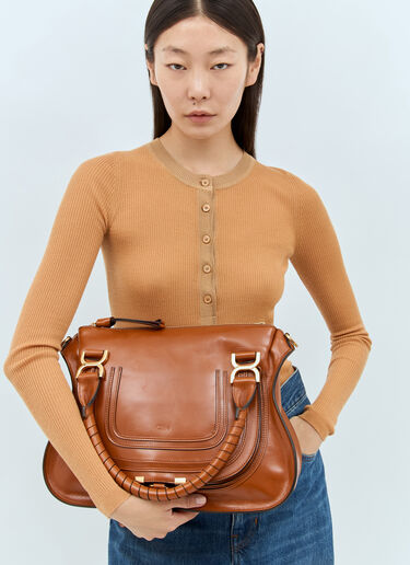 Chloé Medium Marcie Shoulder Bag Brown chl0257019