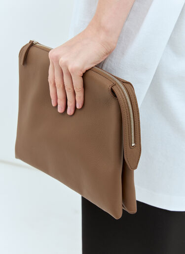 The Row Nu Twin Shoulder Bag Khaki row0257025