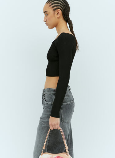 Diesel M-Vera-Ls Knit Crop Top Black dsl0257009