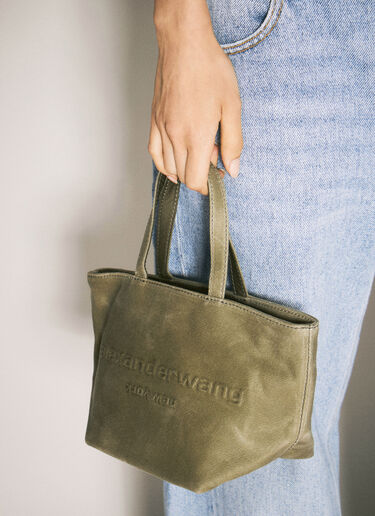 Alexander Wang Punch Small Tote Bag Khaki awg0257038