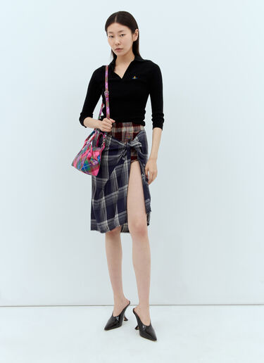 Vivienne Westwood 마리나 폴로 탑 블랙 vvw0257032