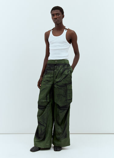 Jean Paul Gaultier Trompe L'Oeil Pants Green jpg0357005