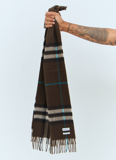 Burberry Giant Check Cashmere Scarf Brown bur0157034