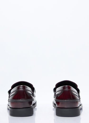 Miu Miu Leather Penny Loafers Burgundy miu0258021