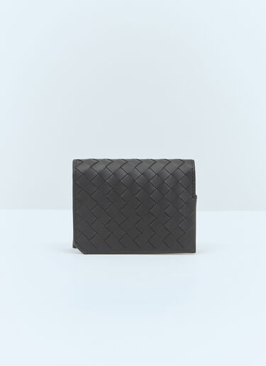 Bottega Veneta 인트레치아토 피콜로 플랩 카드홀더 블랙 bov0157016