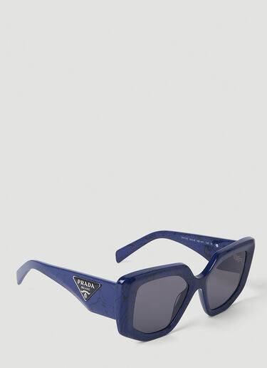 Prada Oversized Cat-Eye Sunglasses Blue lpr0251008