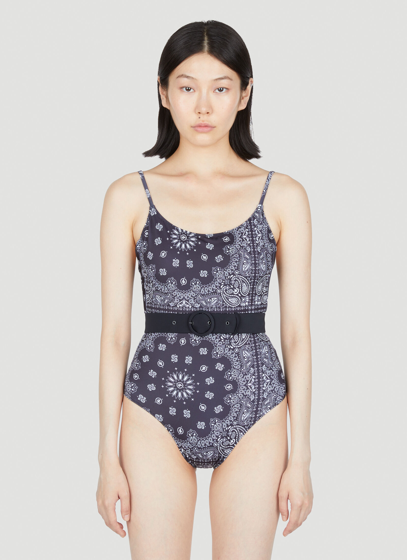 Lido St Tropez Bandana Print Swimsuit Grey lid0255007