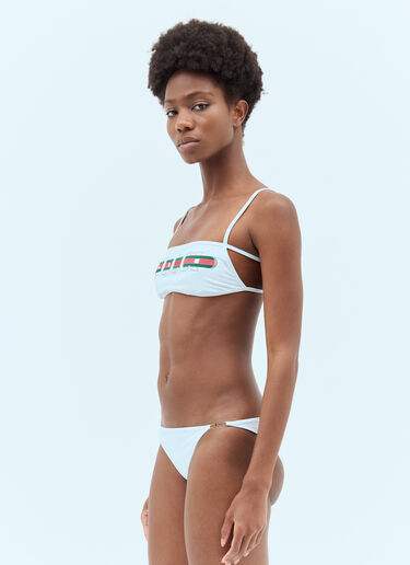 Gucci Logo Print Bikini Set White guc0257005