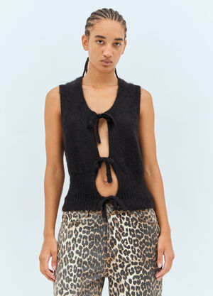 Entire Studios Mohair String Vest Black ent0354001