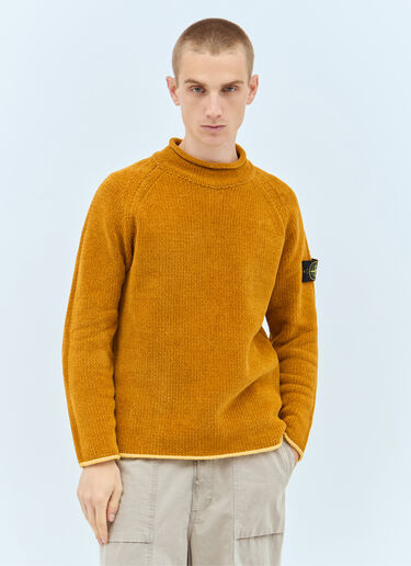 Stone Island Logo Patch Sweater Yellow sto0158035