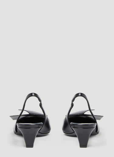 Prada Logo Slingback Heels Black pra0254050