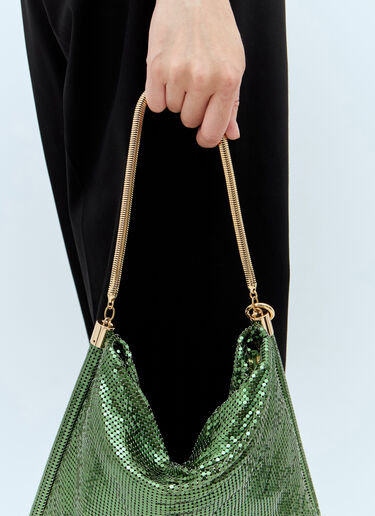 Rabanne Pixel Tube Shoulder Bag Green pac0255035