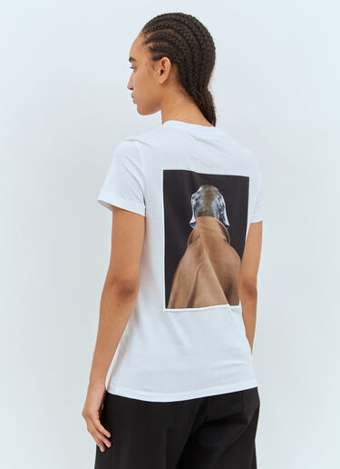 Max Mara Dog Print T-Shirt White max0257027