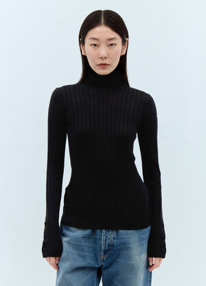 Moncler Wool And Cashmere Sweater Black mon0257055
