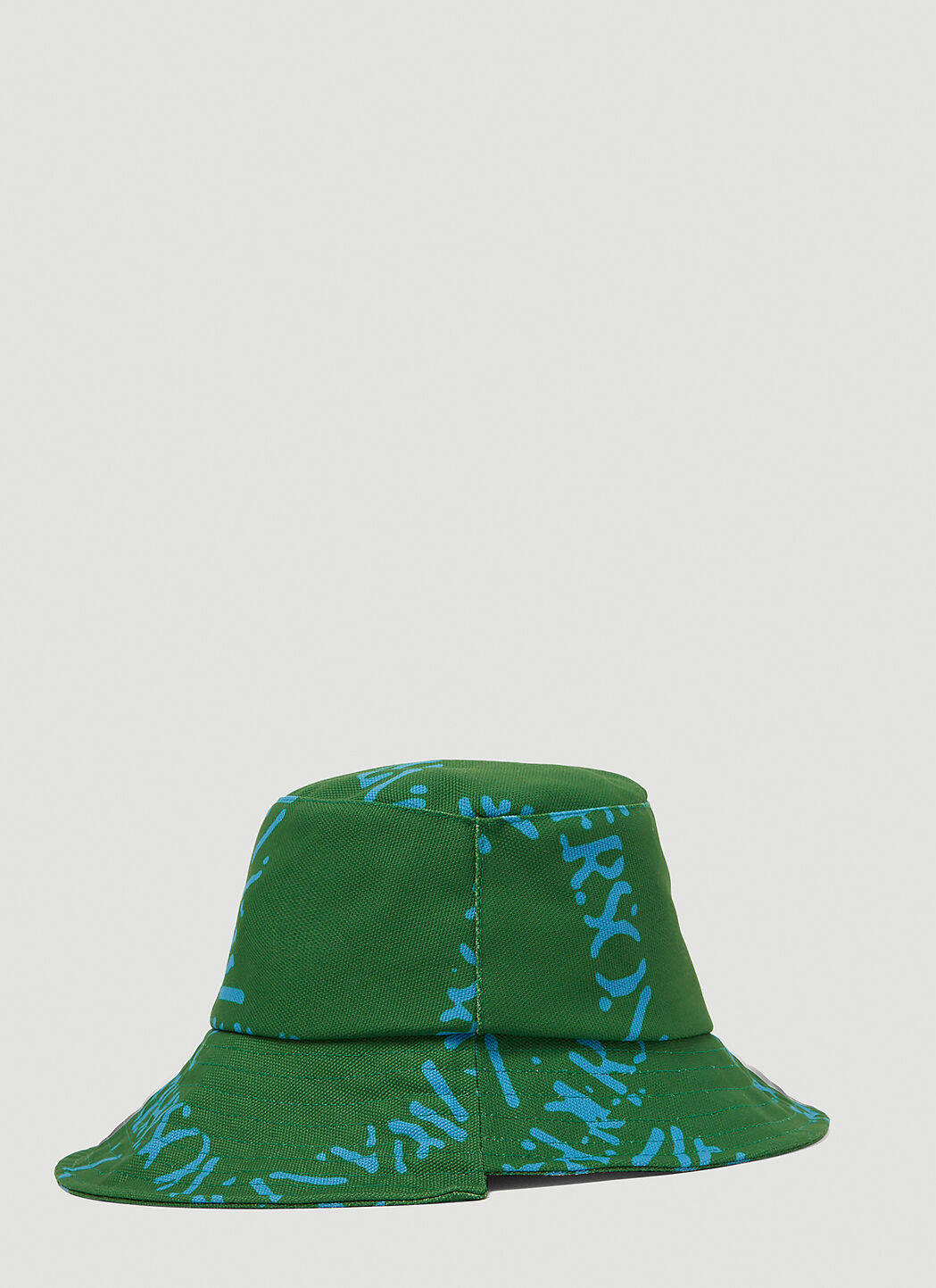 JW Anderson Asymmetric Bucket Hat in Green | LN-CC®