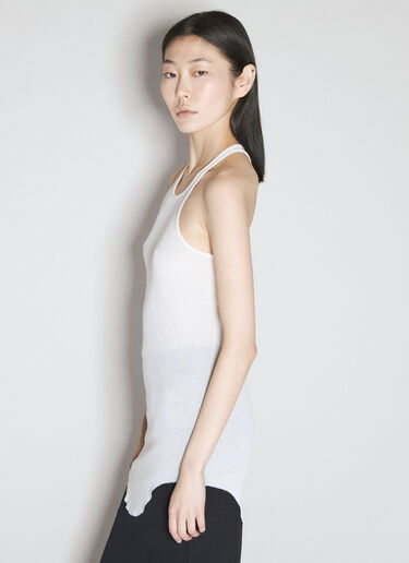 Rick Owens Basic Rib Tank Top White ric0255023