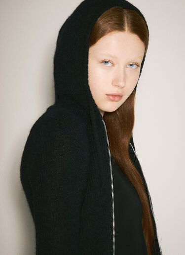 Our Legacy Compact Hooded Zip-Up Cardigan Black our0258005