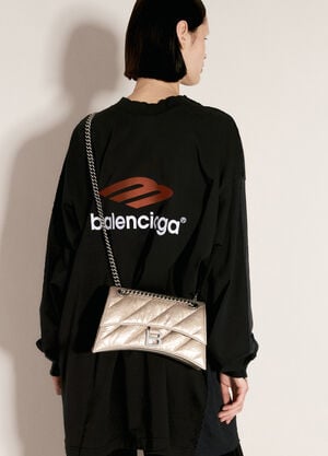 Balenciaga Crush Chain Small Shoulder Bag Black bal0256008
