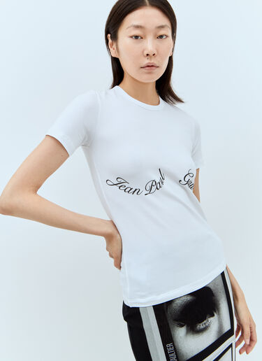 Jean Paul Gaultier Logo Print T-Shirt White jpg0258020