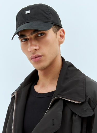 Acne Studios Metal Face-Patch Baseball Cap Black acn0157036