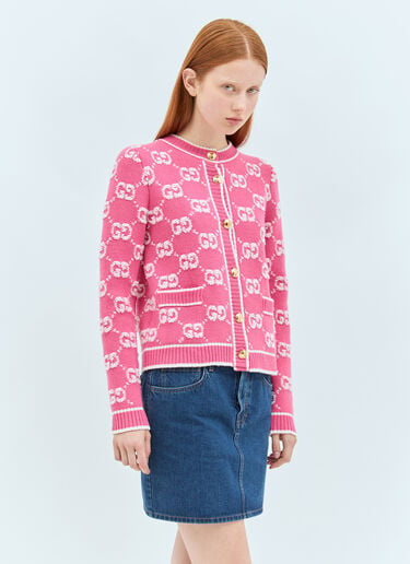 Gucci GG Wool Cardigan Pink guc0257043