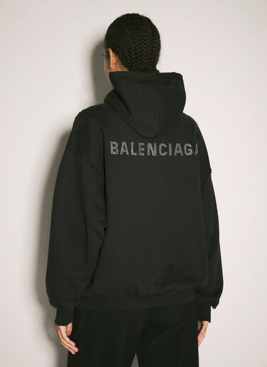 Balenciaga Back Hooded Sweatshirt Black bal0257013