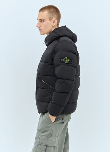 Stone Island Hooded Down Jacket Black sto0158018