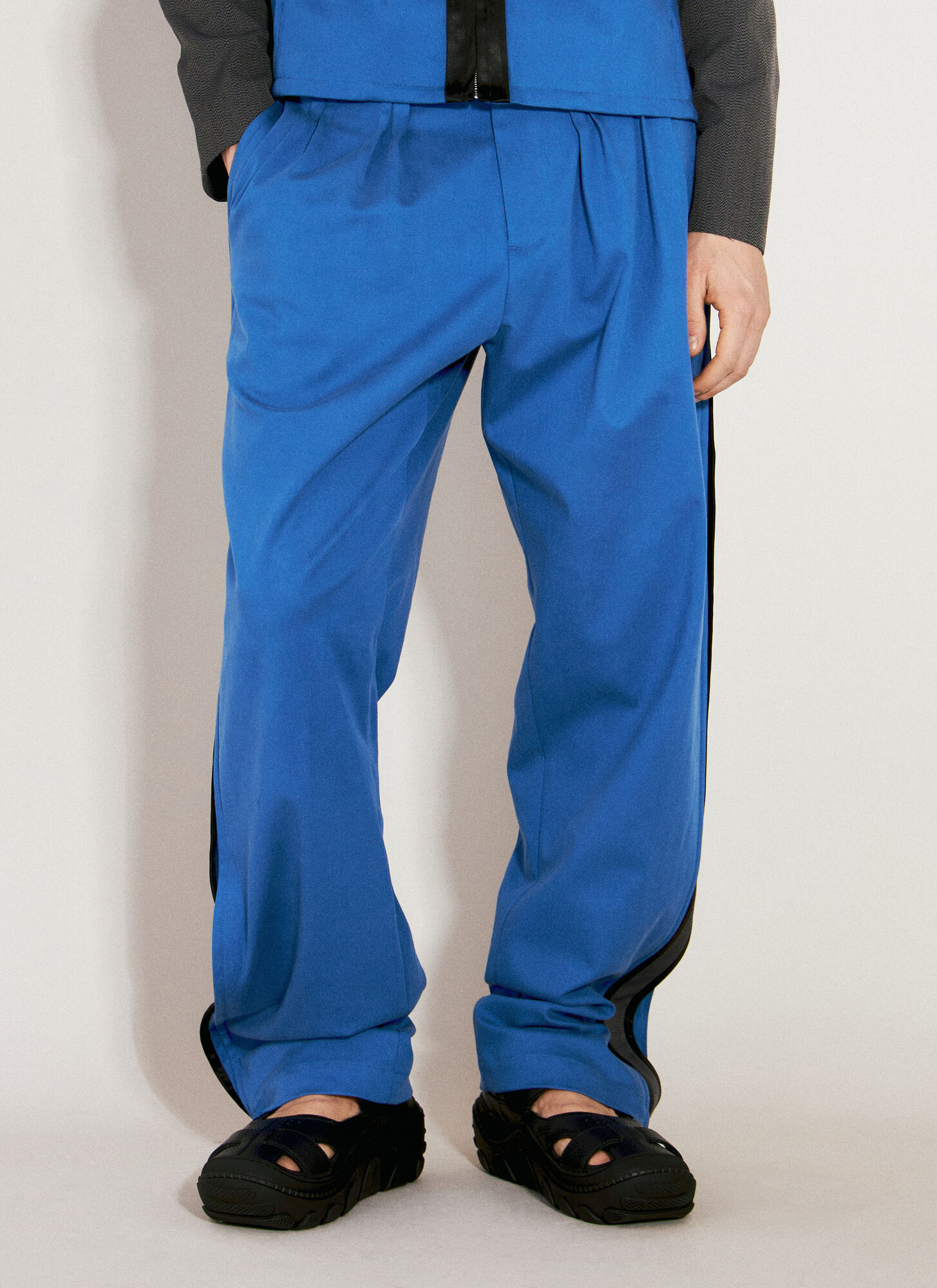 Shop Kiko Kostadinov Ugo Side Pants In Blue