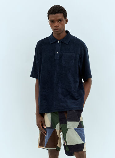 Engineered Garments 毛圈 Polo 衫 蓝色 egg0156005