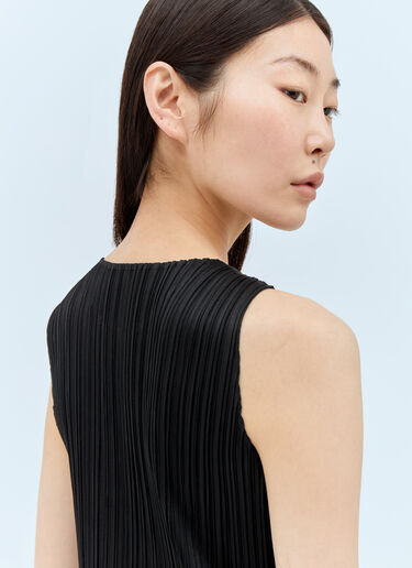 Pleats Please Issey Miyake Pleated Midi Dress Black plp0256016