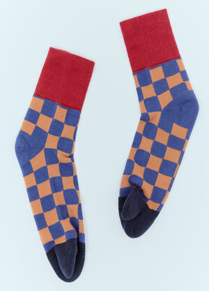 Maison Margiela Tabi Checker Ankle Socks Black mla0255013