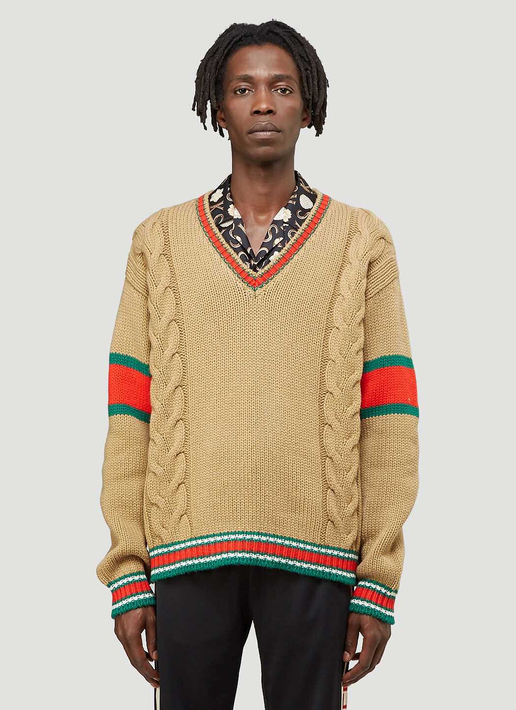 Gucci V-Neck Sweater in Beige | LN-CC®