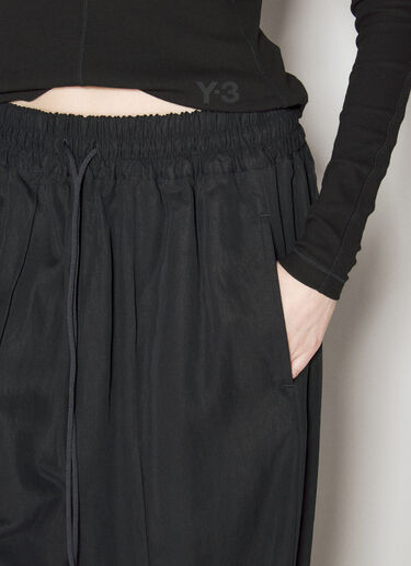 Y-3 Wide-Leg Drawstring Pants Black yyy0256003