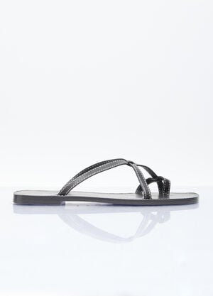 Moncler Link Leather Sandals Black mon0257002